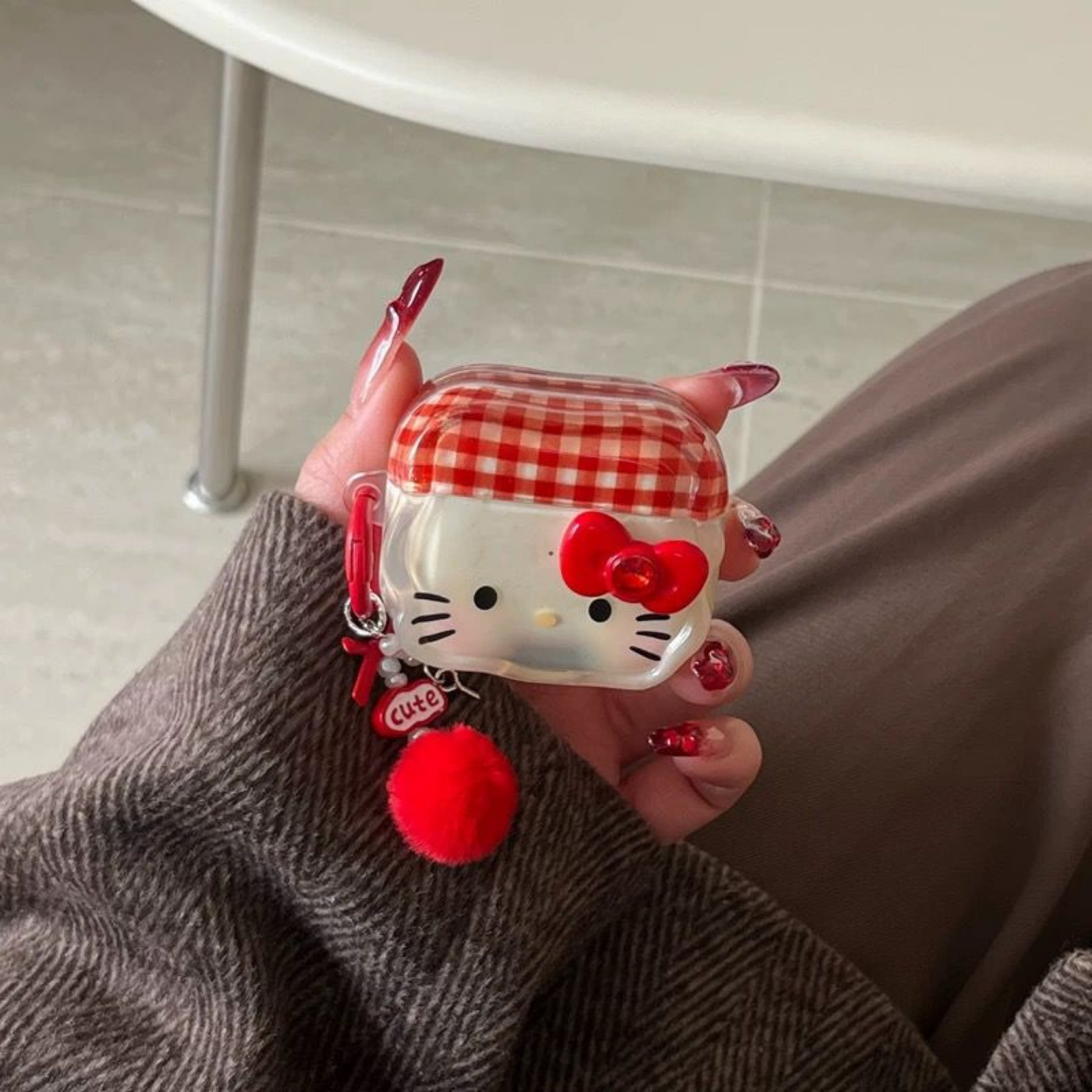 Sevimli Kitty AirPods Kılıfı