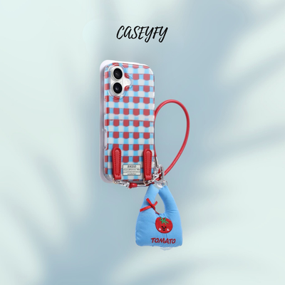 Retro Damalı Askılı Kılıf