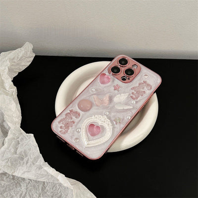 3D Kelebek Kalp Baskılı Kılıf