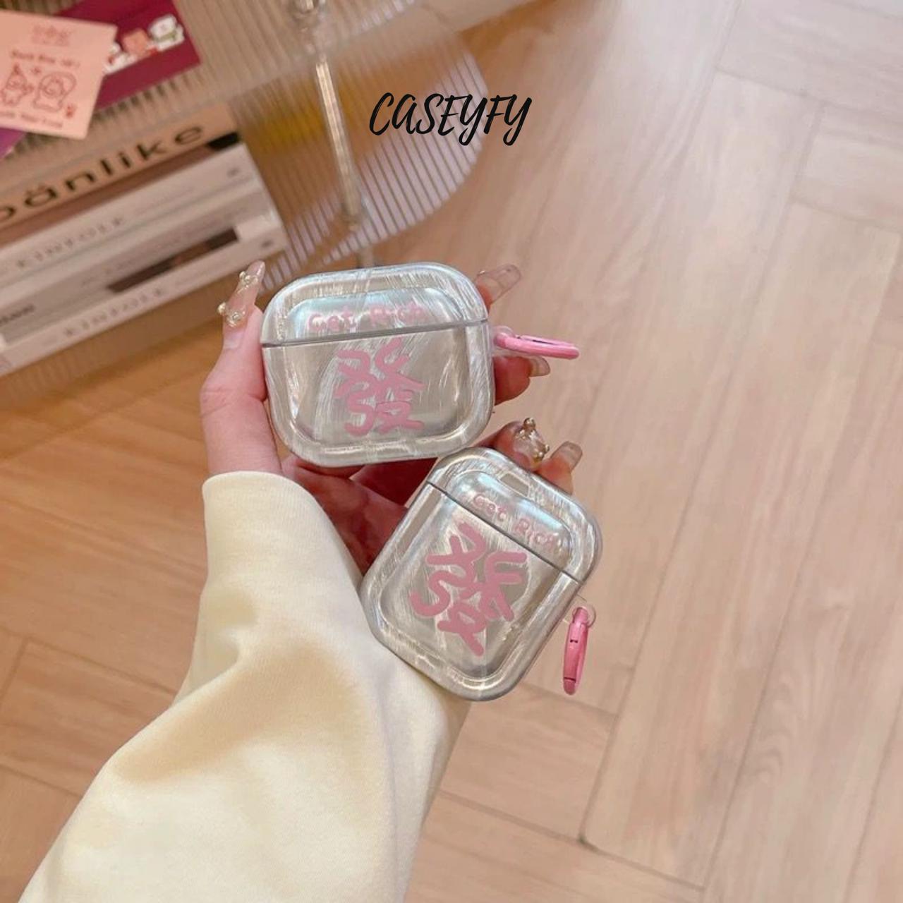 Pembe Işık AirPods Kılıf